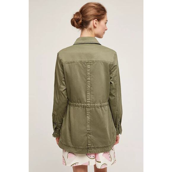 Anthropologie Marrakech Geneva Anorak Green Cargo Utility Jacket Large - Picture 2 of 9